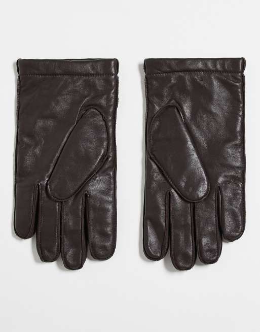 ARKET premium leather gloves in dark brown, 2 of 4