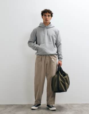 Arket Premium Pure Cotton Heavy Weight Hoodie In Gray