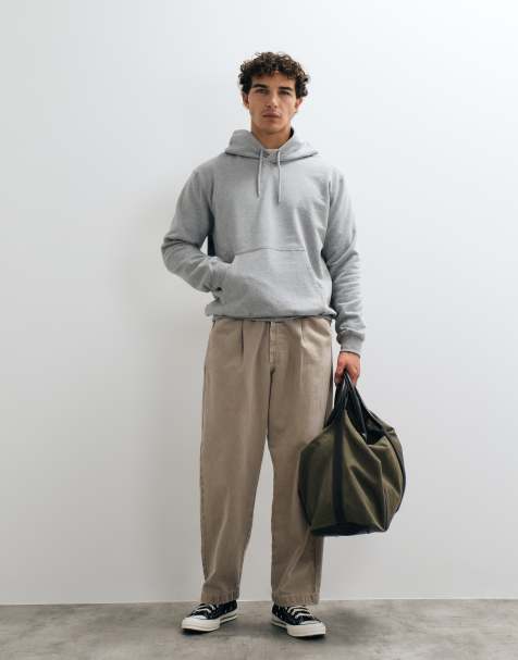 ARKET Premium pure cotton heavy weight hoodie in grey - view 1