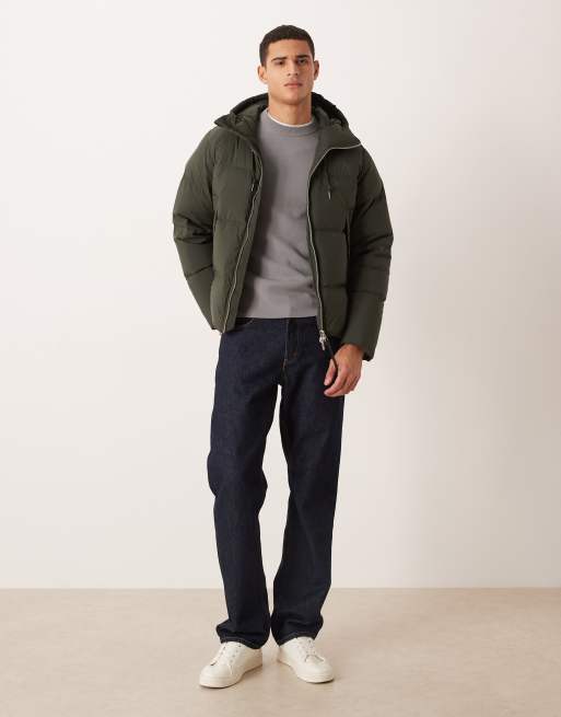 ARKET – Pufferjacke in Khaki mit Daunenfüllung und Kapuze, 2 von 5