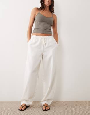 Arket Pull On Barrel Shape Soft Denim Jeans In Gray