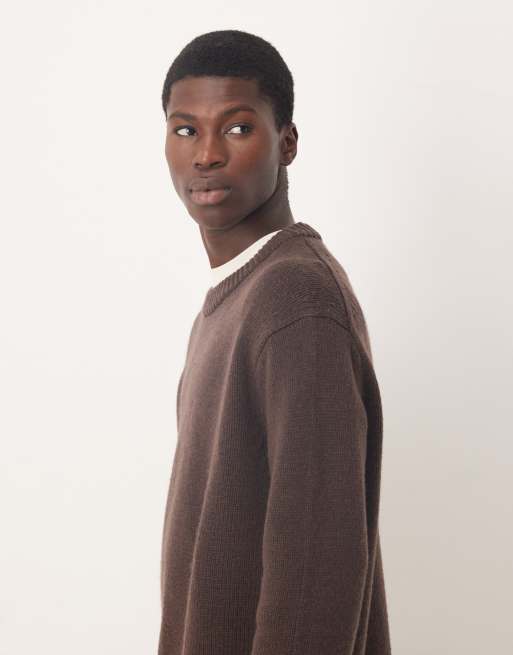 ARKET - Pull oversize en laine - Marron, 4 de 5
