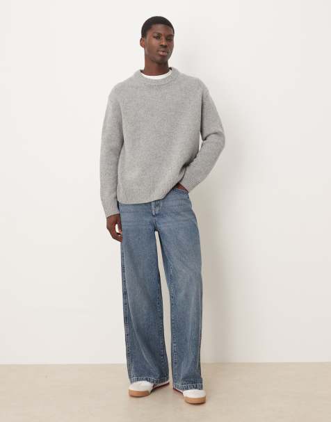 ARKET - Pull oversize en laine mélangée - Gris chiné - view 1