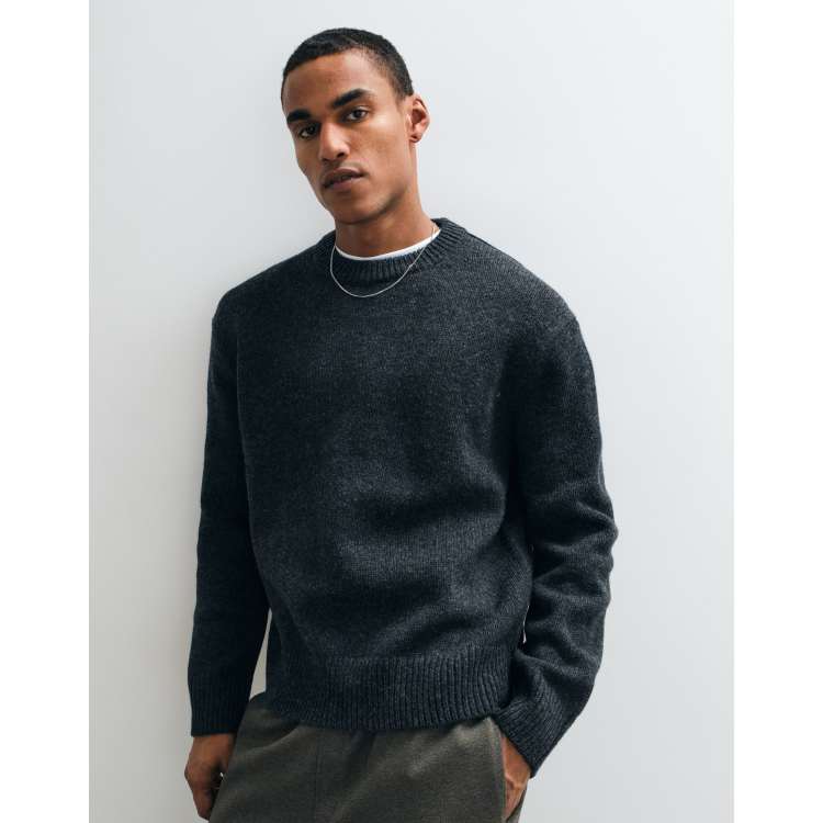 Pull Sweat Noir COS - Taille M - Panneau Avant En Laine Mélangée - Occasion Très Bon état
