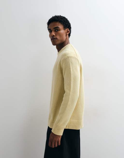 ARKET pull oversize en mélange de laine jaune clair, 5 de 5
