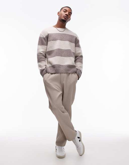 ARKET – Pullover aus Wollmischung mit braunen und beigen Streifen, 3 von 4