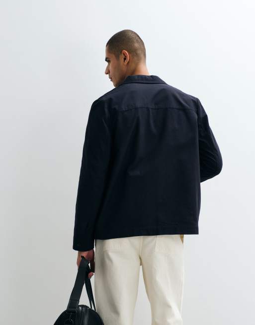 ARKET pure cotton blazer in navy blue, 2 of 5