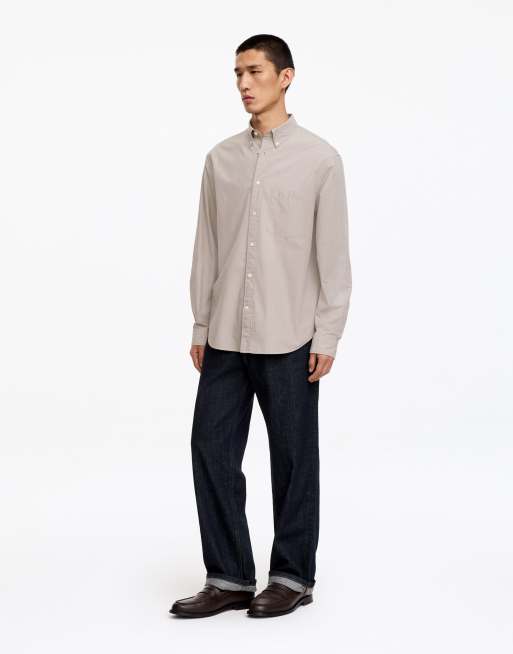 ARKET pure cotton check shirt in beige , 2 of 4