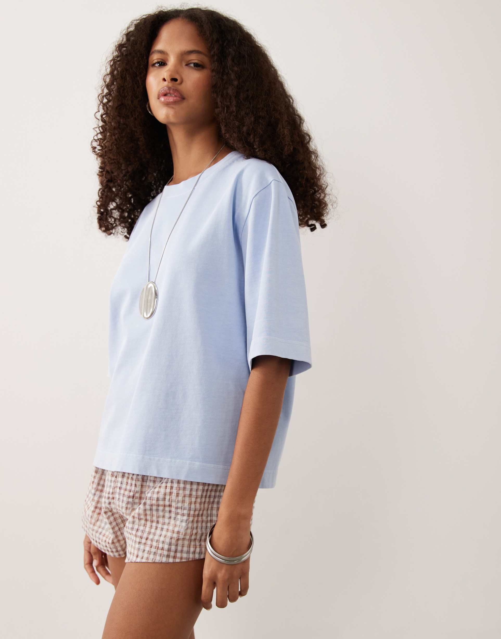 arket pure cotton heavyweight boxy fit t-shirt in