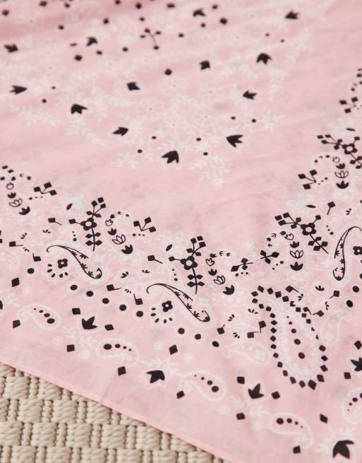 ARKET pure cotton multi purpose scarf in pink, 2 of 3