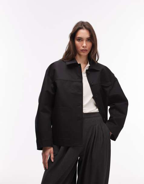 ARKET pure cotton overshirt in black - view 1