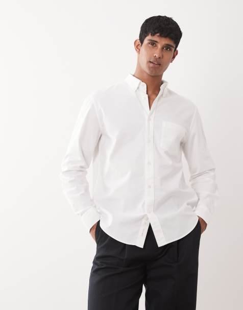 ARKET pure cotton oxford shirt in white