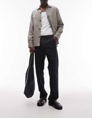 Arket ARKET pure cotton relaxed chino trousers in navy blue