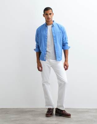 Arket Pure Cotton Relaxed Fit Shirt In Blue