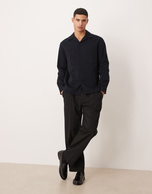 ARKET pure cotton shirt in navy blue, 2 of 5