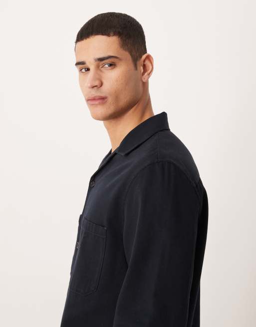 ARKET pure cotton shirt in navy blue, 5 of 5