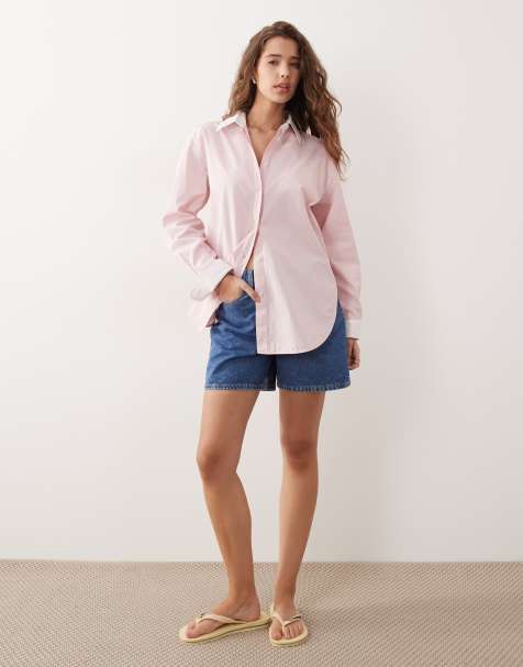 ARKET pure cotton shirt in pink stripe - view 1
