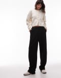[Arket] ARKET pure cotton wide leg trackies in black L Black