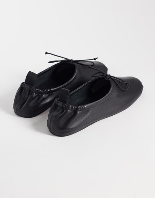 ARKET pure leather ballet flats in black, 3 of 4