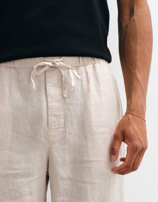 ARKET pure linen pants in off white, 3 of 5