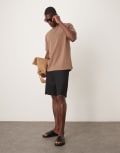 [Arket] ARKET pure linen shorts in black W52 BLACK