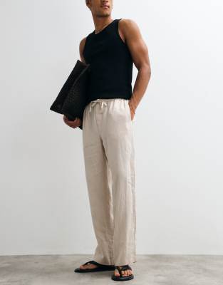 Arket Pure Linen Trouser In White