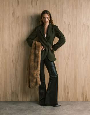 Arket Pure Wool Blazer In Green