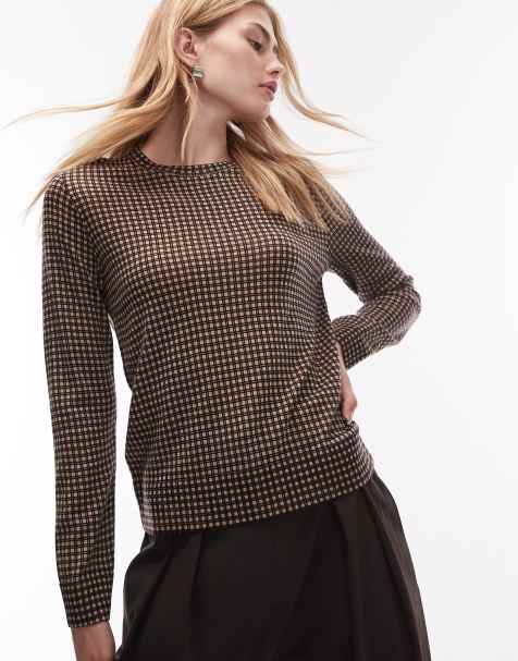 ARKET pure wool sweater in check pattern - view 1