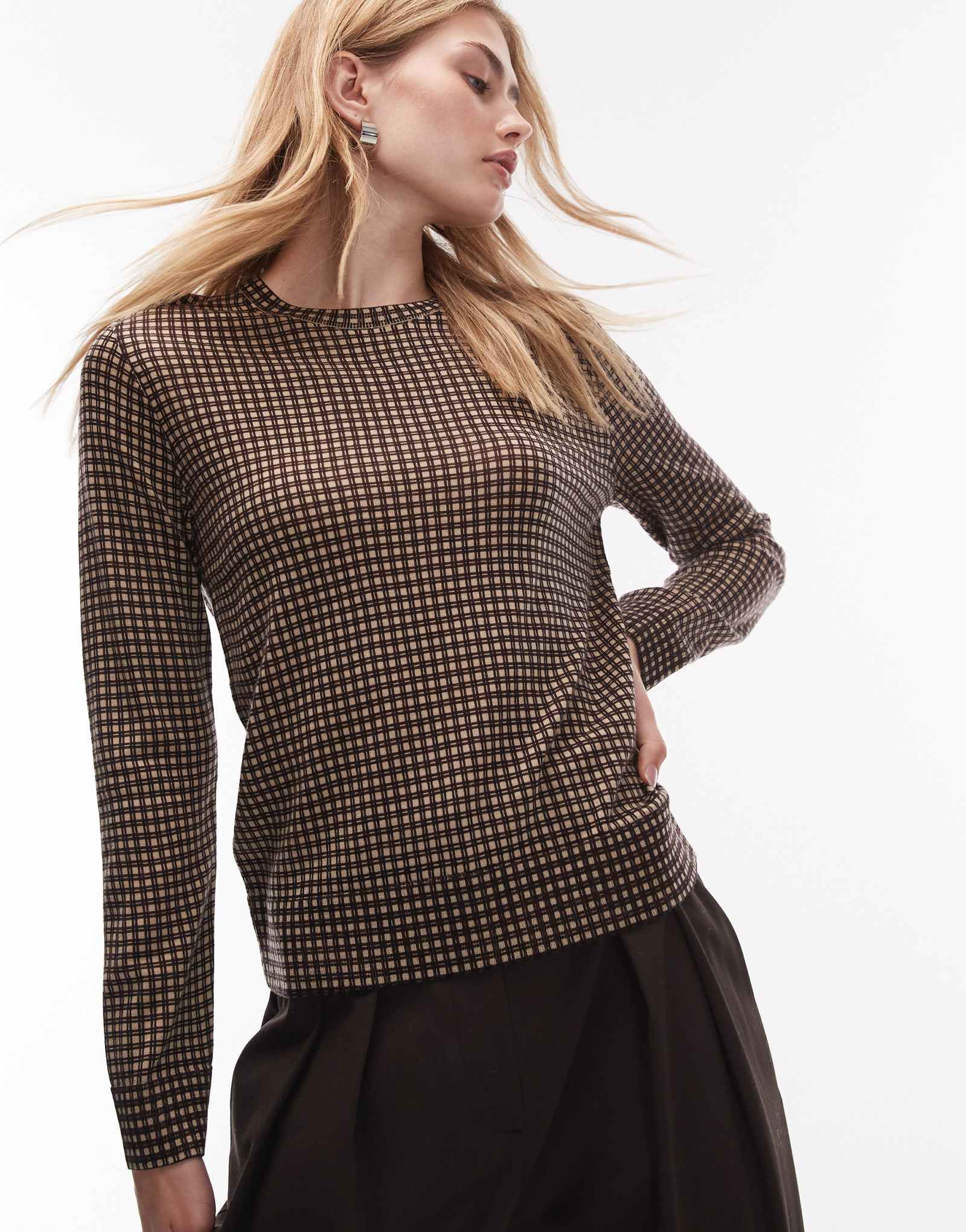 Свитер ARKET из чистой шерсти в клетку