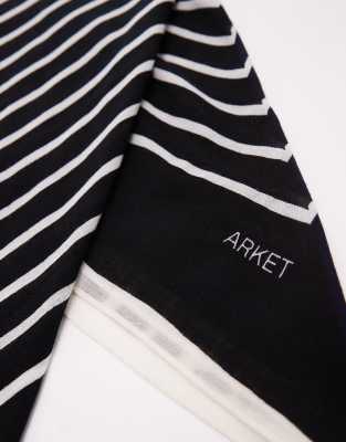 Arket Pure Wool Thin Printed Scarf