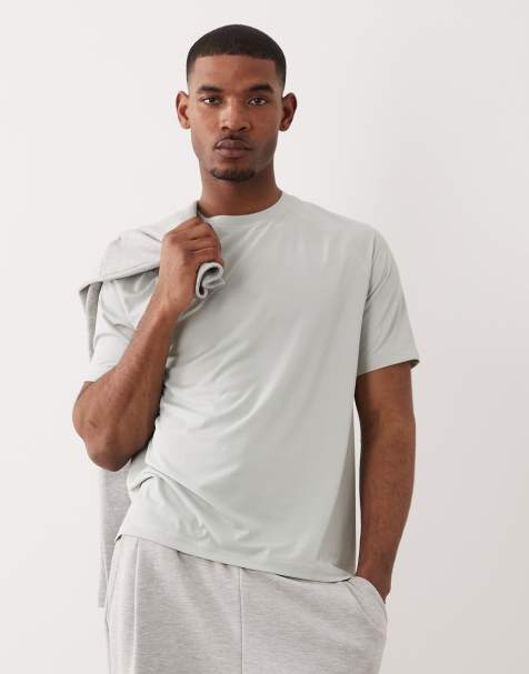 ARKET raglan sleeves active t-shirt in dusty green - view 1