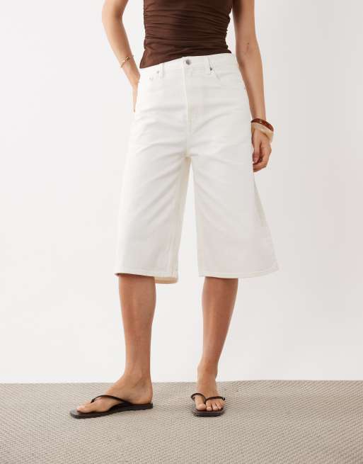 ARKET - Råhvide bermuda-denimshorts i løstsiddende pasform, 2 af 5