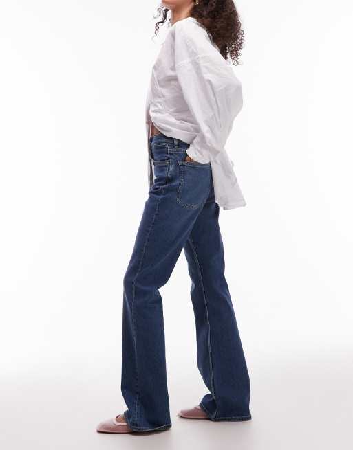ARKET Rain slim flare jeans in mid wash blue