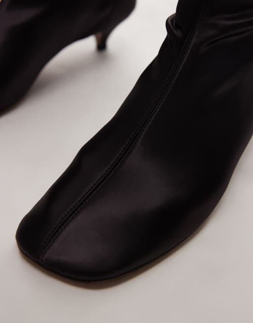 ARKET real leather over the knee boots in dark burgundy