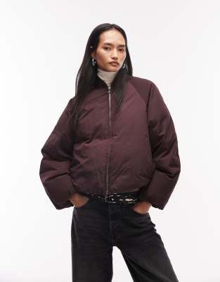 Arket Redown Padded Bomber Jacket In Brown