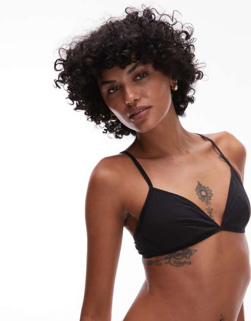 ARKET - Reggiseno morbido in cotone nero, 2 di 4