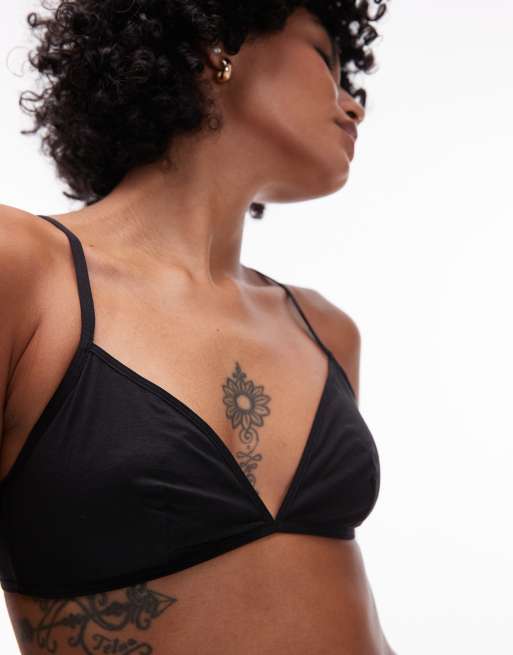 ARKET - Reggiseno morbido in cotone nero, 4 di 4