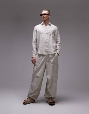 ARKET REGULAR FIT LINEN SHIRT 