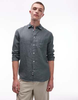 ARKET REGULAR FIT LINEN SHIRT 