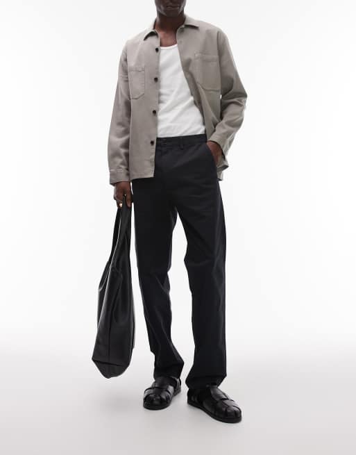 ARKET relaxed chino trousers in navy blue