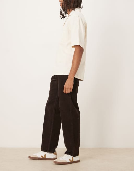 ARKET relaxed fit cord five pocket pants in brown, 2 of 5