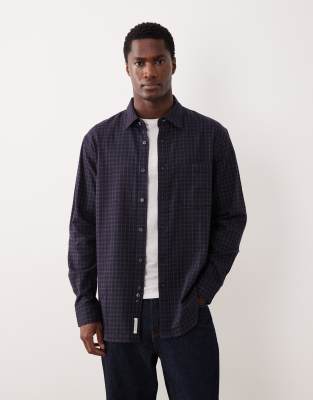 Arket Relaxed Fit Flannel Shirt In Blue