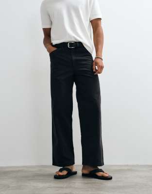 Arket Relaxed Fit Pants In Black