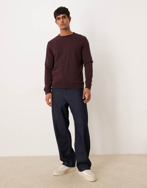 ARKET – Relaxed-Fit-Sweatshirt aus Frottee in Burgunderrot mit Rundhalsausschnitt , 2 von 5