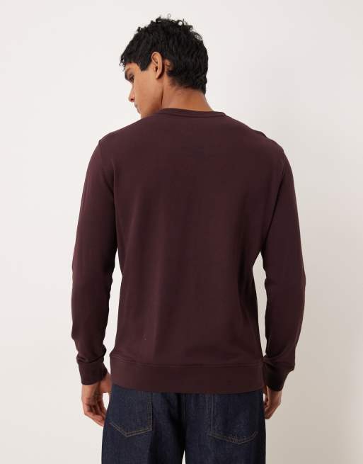 ARKET – Relaxed-Fit-Sweatshirt aus Frottee in Burgunderrot mit Rundhalsausschnitt , 3 von 5