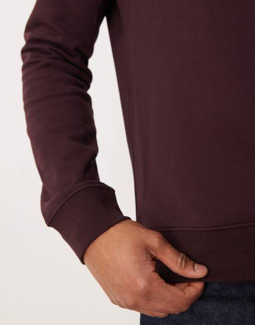 ARKET – Relaxed-Fit-Sweatshirt aus Frottee in Burgunderrot mit Rundhalsausschnitt , 5 von 5