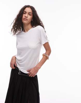ARKET - Relaxed-Fit-T-Shirt aus Leinenmix in Weiß