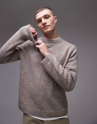 Arket Relaxed Fit Wool Blend Textured Sweater In Beige-neutral