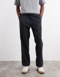 [Arket] ARKET relaxed tech pants with drawstring waist in black XS BLACK