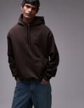 [Arket] ARKET relaxed terry hoodie in dark brown M Dark brown